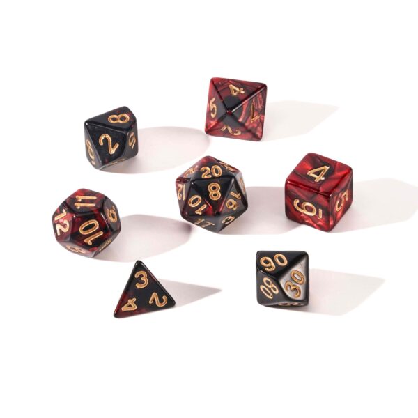 Red Polyhedral DND Dice