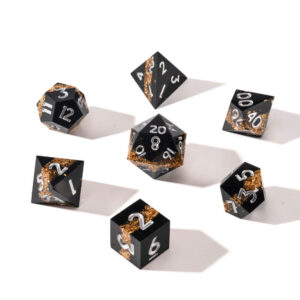 Black Glitter Dice Set