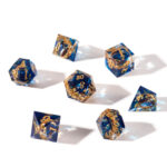 Blue Glitter Dice Set DND Resin Dice