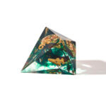 Coral Green Glitter Dice Set DND Resin Dice Set 7pcs Polyhedral Dice Set