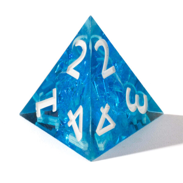 Oceanic Glitter Dice Set DND Resin Dice Set 7pcs Polyhedral Dice Set