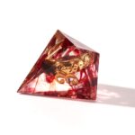 Red Ruby Glitter Dice Set DND Resin Dice Set 7pcs Polyhedral Dice Set