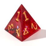 Ruby Glitter Dice Set DND Resin Dice Set 7pcs Polyhedral Dice Set