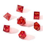 Ruby Glitter Dice Set