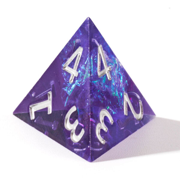 Nebula Purple Glitter Dice Set DND Resin Dice Set 7pcs Polyhedral Dice Set