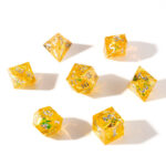 Honey Color Glitter Dice Set