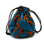 Blue and Brown Dice Storage Bag