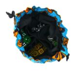 Blue and Brown Dice Storage Bag