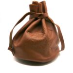 brown dnd dice storage bag