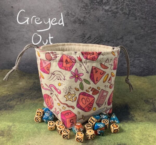 pink dnd dice bag dice storage bag