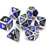 blue dark solid metal dice funny dice game