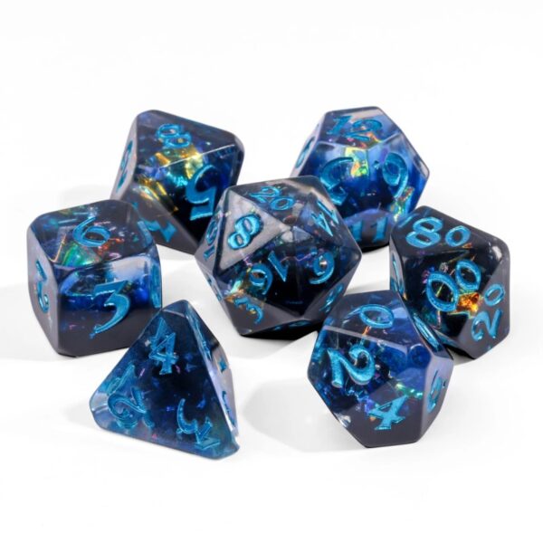 blue liquid core dice