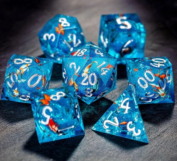 blue liquid core dice