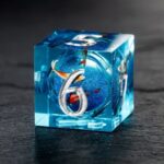 blue liquid core dice