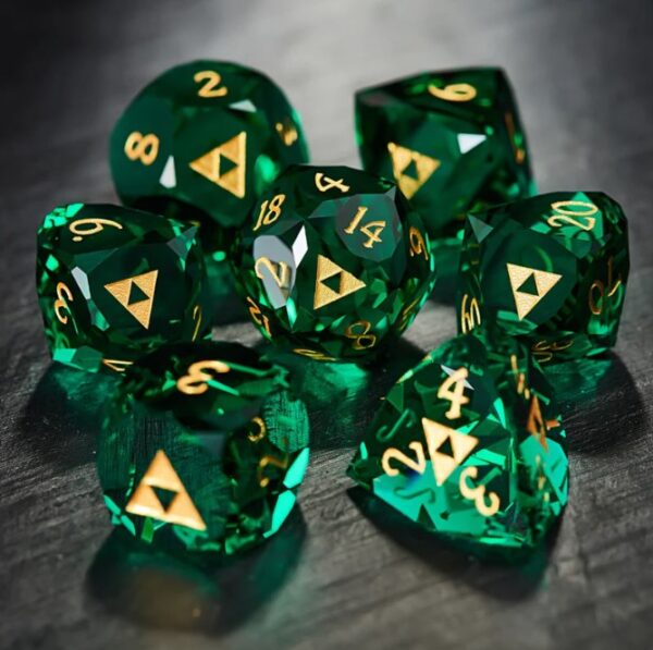 green liquid core dice