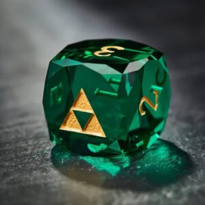 green liquid core dice