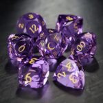 purple liquid core dice