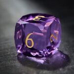 purple liquid core dice