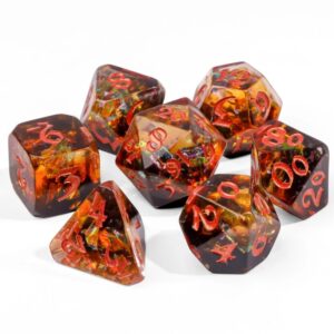 red liquid core dice