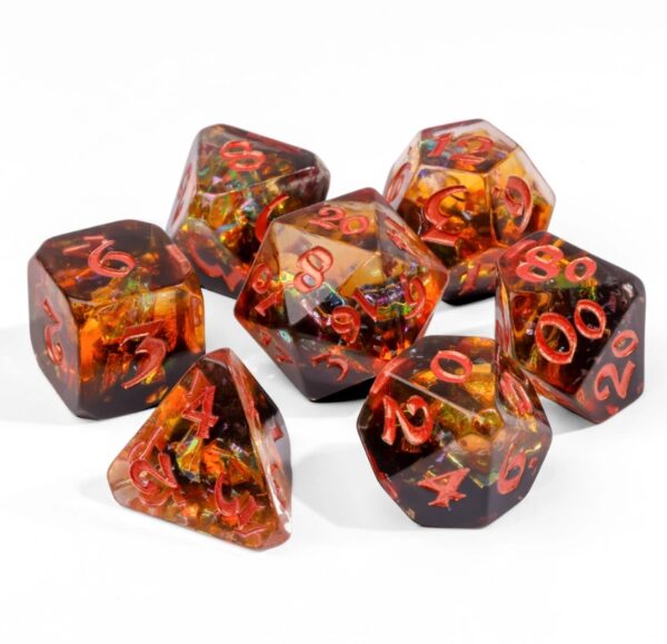 red liquid core dice