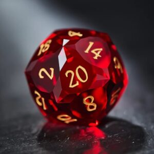 red liquid core dice