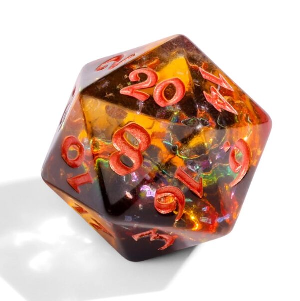 red liquid core dice