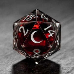 red liquid core dice