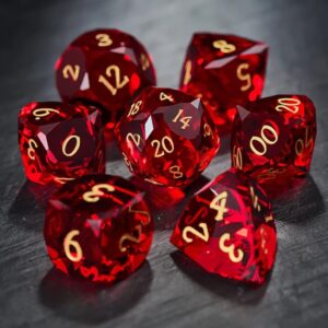 dark red liquid core dice