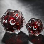 red liquid core dice