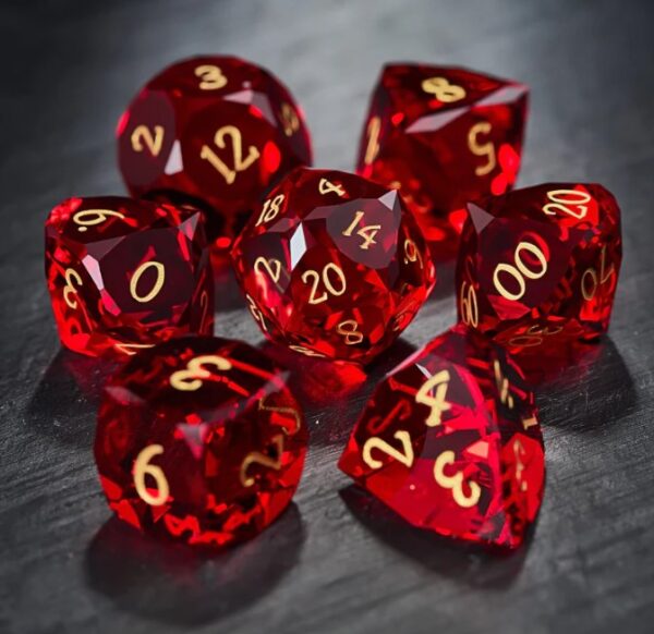 dark red liquid core dice