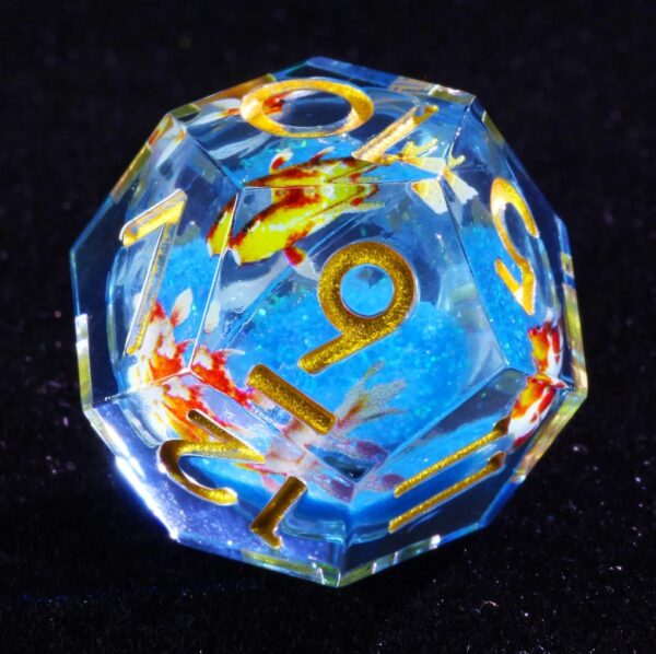 Blue Fish DnD Resin Dice Set