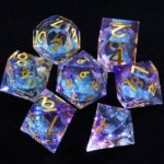 Blue Glitter DnD Resin Dice