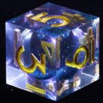 Blue Glitter DnD Resin Dice