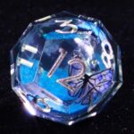 Blue Resin Liquid Core Dice D20 Dice