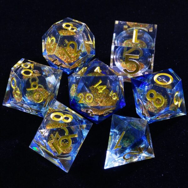 Color Blue Liquid Core Dice