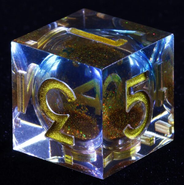 Color Blue Liquid Core Dice