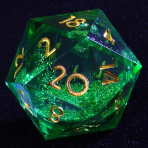 Green Resin DnD Dice