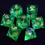 Green Resin DnD Dice