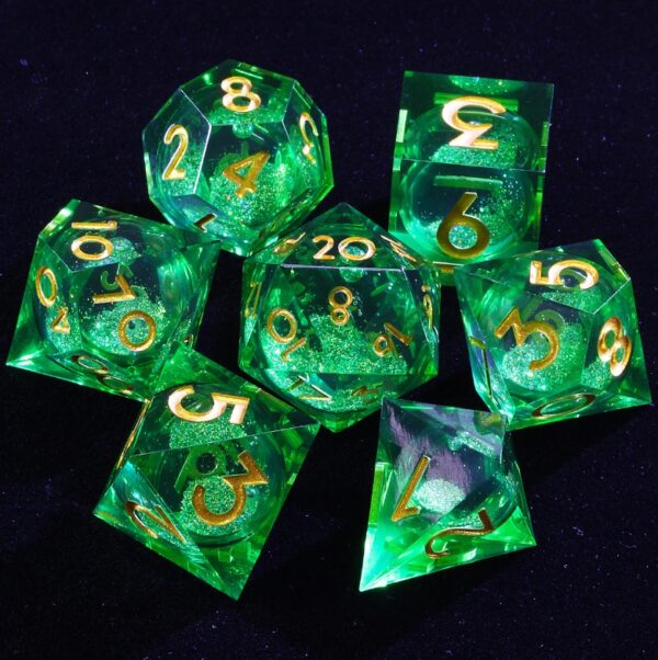 Green Resin DnD Dice