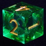 Green Resin DnD Dice