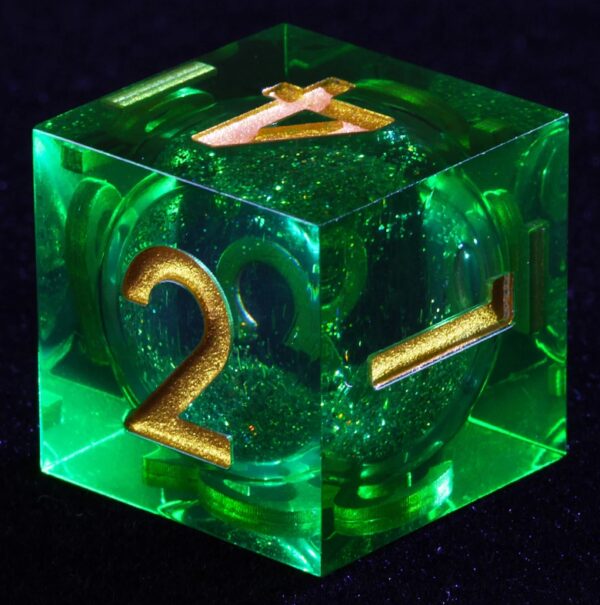 Green Resin DnD Dice