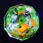 Green Resin Liquid Core Dice D20 Dice