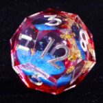 Pink Resin Liquid Core Dice D20 Dice