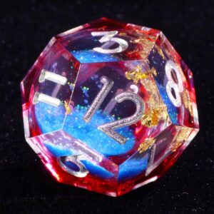 Pink Resin Liquid Core Dice D20 Dice