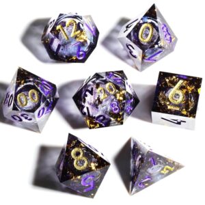 Purple RPG Resin Liquid Core Dice