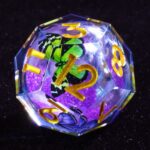 Purple Resin Dice Set Polyhedral DnD Dice Set D20 Dice