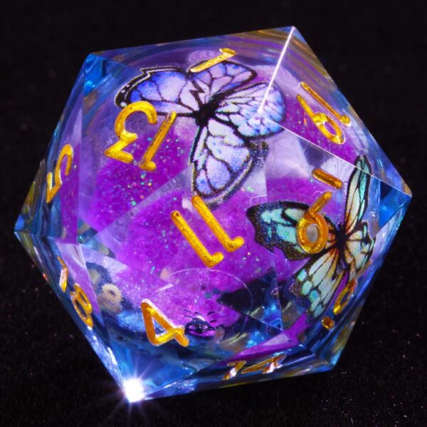 Purple Resin Dice Set Polyhedral DnD Dice Set D20 Dice