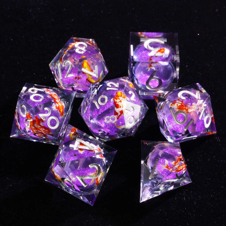 Purple Resin Liquid Core Dices