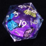 Purple Resin Liquid Core Dices D20 Dice