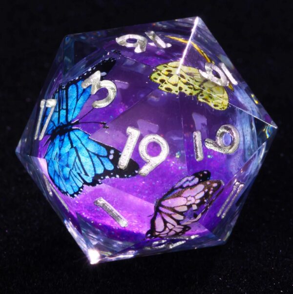 Purple Resin Liquid Core Dices D20 Dice